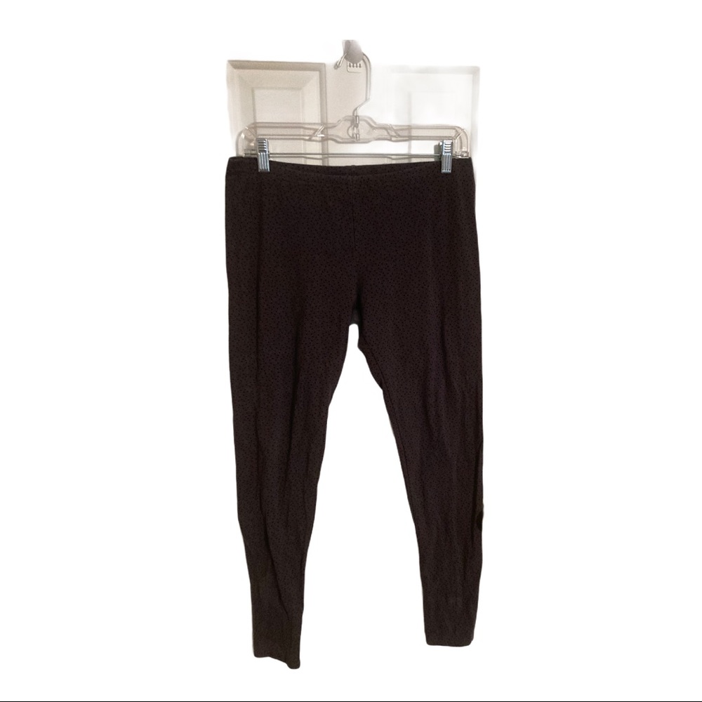 LC Lauren Conrad Black and Gray Polka Dot Leggings